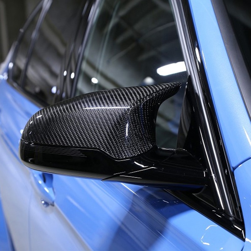 Carbon Fiber Side Wing Mirror ADD ON Covers Fit for