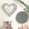 Rattan Hearts Wall Hanging Decoration, Heart Shape Wicker Wreath Ornament