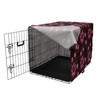 Lunarable Floral Dog Crate Cover, Botanical Theme Flowers Pattern Natural