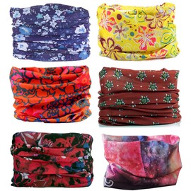 KINREE 6PCS Outdoor Magic Scarf, Elastic Headbands, Headscarves, Headwear, Mask (Sweety)