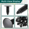 AUTOKAY 100Pcs 8mm Bumper Clips Auto Car Hole Plastic Rivets