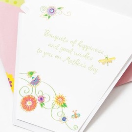 Papyrus Happy Mother's Day Embellished 3D Card - Die-Cut Bouquet of Flowers - Bouquets of Happiness and Good Wishes to You on Mother's Day