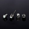 Pack of Screw Back Earrins Black Gold Plted Titanium CZ