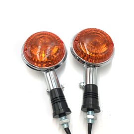 VRWEARE Universal 2 Pcs Motorcycle turn signals Amber Lenses Indicator 12V Waterproof Blinker Compatible With Yamaha Honda Harley Kawasaki Suzuki Yamaha All Model
