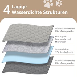 PICK FOR LIFE Dog Blanket Waterproof Washable Dog Blanket Reversible Soft Puppy Blankets for Bed Sofa Car Grey (1 Pack, 172 x 208 cm)