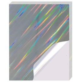 Starziwen 25 Sheets Holographic Sticker Paper for Inkjet&Laser Printer, Printable Vinyl Sticker Paper Waterproof Self-Adhesive, A4 Size (Laser Tilted Light Beam)