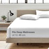 ForZzz 2000TC Fitted Sheet King Size -Premium Microfiber Fitted Bottom