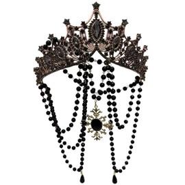 Meiliyizu Gothic Crown Headpiece, Gothic Crown Headpiece, Virgin Mary Headpiece, Medieval Princess Queen Headband, Suitable for Photography, Stage Props, Various materials