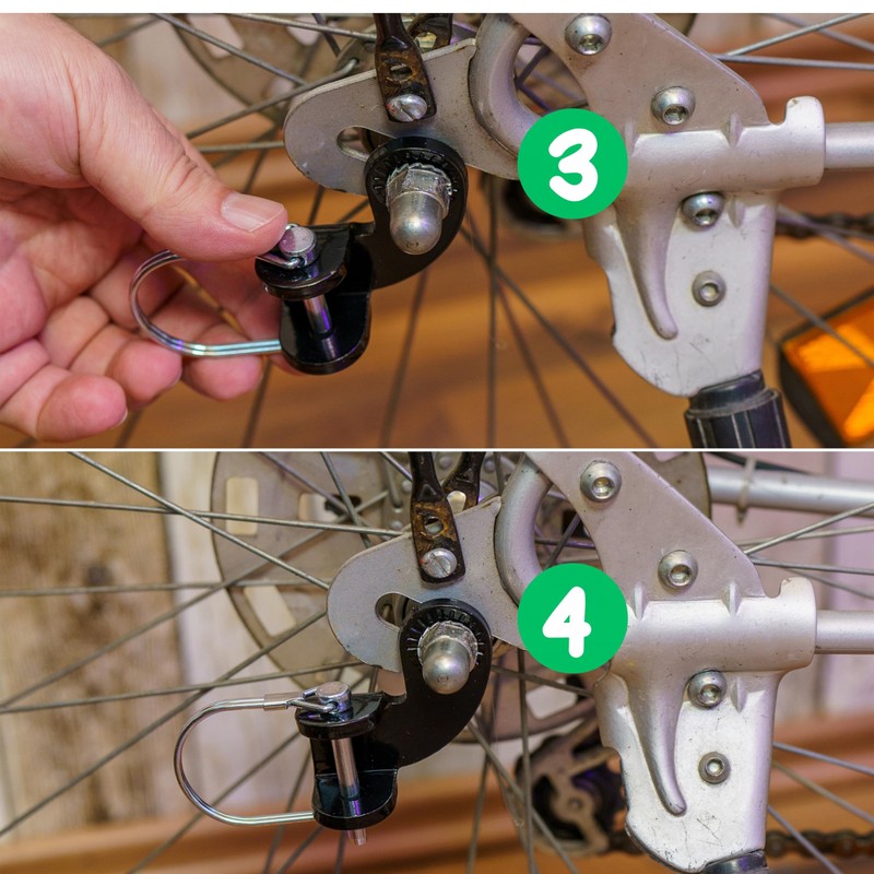Bike Trailer Coupling with Safety Cotter Pin - 2 Sets