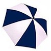 JP Lann 62" Single Canopy Golf Umbrellas (Navy & White)