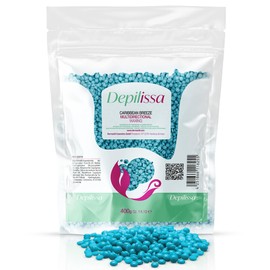 DEPILISSA 400g Wachsperlen Caribbean Breeze – Multidirektionales Stripless Heißwachs für Gesicht, Achseln, Beine & Intimbereich – Für Männer & Frauen – Made in Italy – Ohne Vliesstreifen
