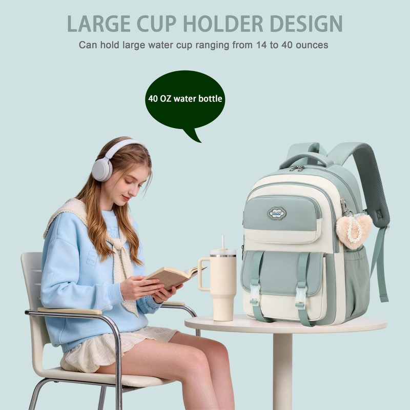 Backpack for Girls 3pcs Set Kids Backpack with Lunch Box