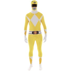 Morphsuits Men's Power Rangers Morphsuit Adult Sized Costume, Yellow, M UK