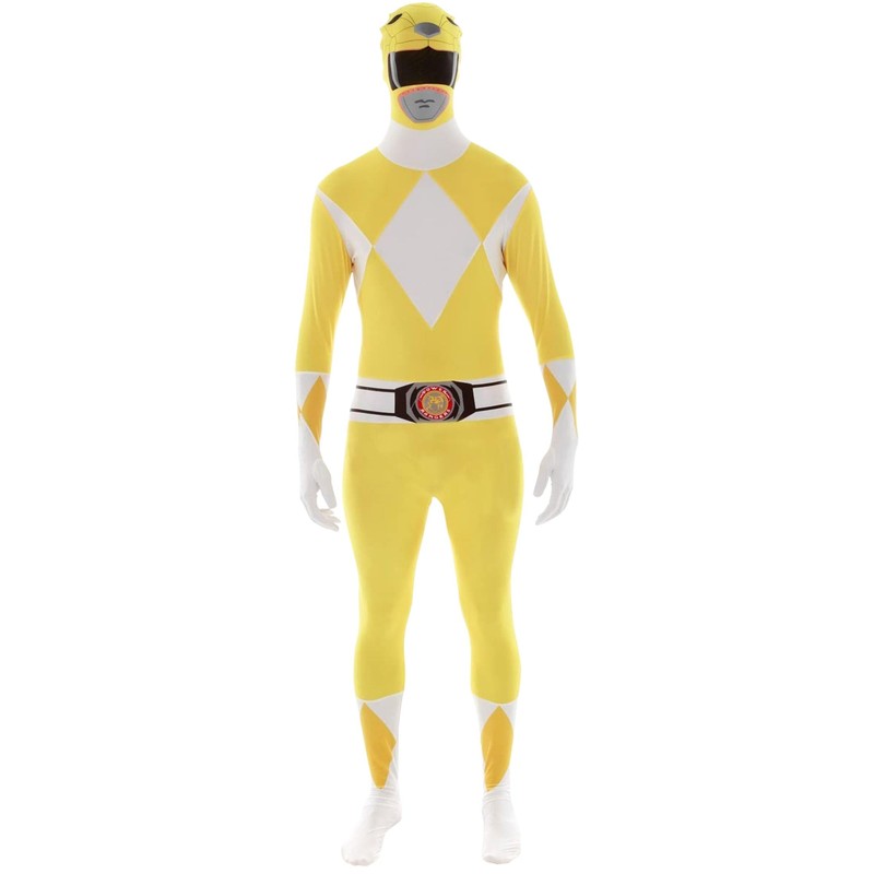 Morphsuits Men's Power Rangers Morphsuit Adult Sized Costume, Yellow, M