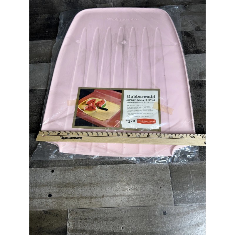 Rubbermaid Vintage Rubbermaid Kitchen Drainboard Mat Pink No. AO-1142 NOS