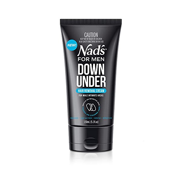 Nad's For Men Down Under Hair Removal Cream, Hair Removal Cream for Male Intimate Areas and Genitals, âAll Skin Types 150 ml