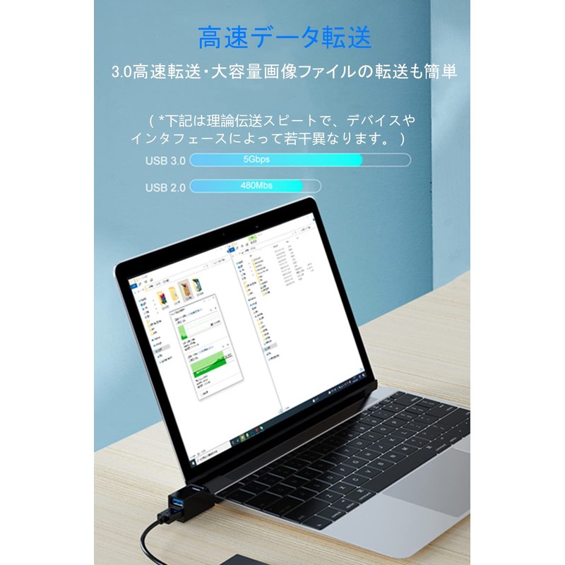YFFSFDC Type C Hub, 3 Ports, USB3.0 + USB2.0 Combo