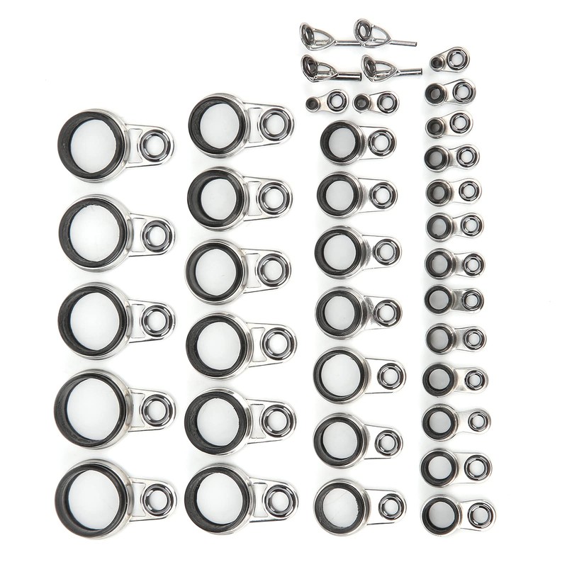 Fishing Rod Guide Ceramic Ring Repair Kit Stainless Steel Telescopic