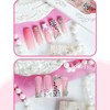 IMRAIN Press on Nails Long Square Fake Nails White French