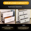 ZHUOJUN 1 Pair Full Extension Drawer Slides 100 LB Load