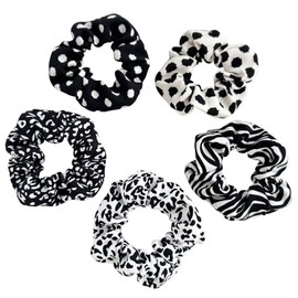 5 Pieces Of Zebra Pattern Hair Rings, Retro Hair Accessories, Creative And Fashionable Hair Rings, Ponytail Hair Accessories, Hairstyle Accessories.