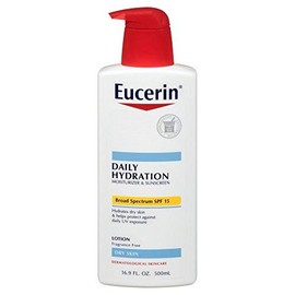 Eucerin Daily Hydration Moisturizer & Sunscreen Lotion SPF 15 16.9 oz (Pack of 5)