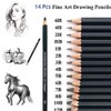 Sketching Pencil Set, 24 Pcs Graphite Drawing Pencil for Artists