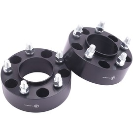 VLAOSCHI Black Forged 5x4.5 Hubcentric Wheel Spacers 2 Inch with 14x1.5 Studs 70.5mm Hub Bore, 5 Lug Wheel Spacer 5x114.3 Compatible with Mustang 2015-2024 | Explorer 2020-2024 - Pack of 2