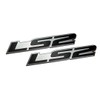ERPART LS2 Embossed Black on Highly Polished Silver Real Aluminum