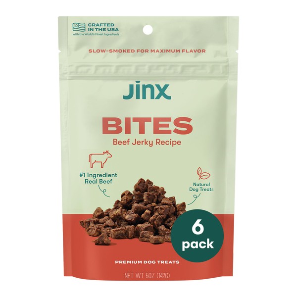 Jinx Jinx Beef Bites, Soft Jerky Dog Treats, Bite-Sized Snack,