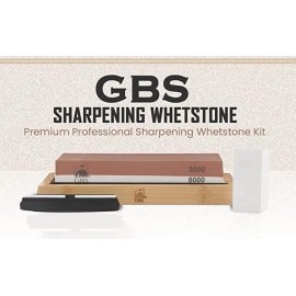 G.B.S Premium Whetstone Knife Sharpening Stone Honing Block