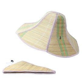 Getrays UV Protection Hat, Unisex, Wide Brim, Sun Protection, Straw Hat, Folding, Straw Hat, UV Protection, Striped Edge, Beach Hat, Fishing Hat, Sun Protection Hat, For Traveling, Climbing, Walking,