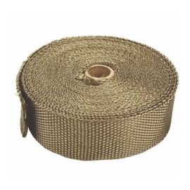 1 Rolls x Titanium Lava Header Manifold Exhaust Heat Wrap Tape 20 Ties 2" X 50ft