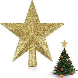 Christmas Tree Topper Star 20 cm Christmas Tree Topper Star Plastic Christmas Tree Topper Gold Star Christmas Tree Topper Star for Christmas Tree Decoration