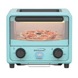 Brentwood 183-Cu. In. (3-L) 500-Watt Stainless Steel Mini Toaster Oven (Blue)