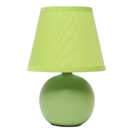 All the Rages Creekwood Home Nauru 8.66" Traditional Petite Ceramic Orb Table Lamp Green