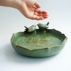 Ceramic Heavy Duty Ground Wild Bird Bath Bowl or Feeder