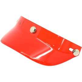 Marushin Motorcycle Helmet Optional Vintage Short Visor Clear Red Model Number: 52210003