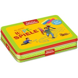 moses. 3156 Die schönsten Hüpfspiele im Set | Spiele-Klassiker in der Metalldose | Mit Buch und Kreide