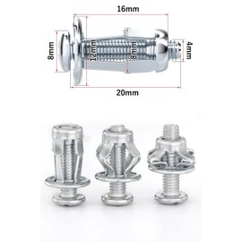 harukita Rivet Nut Fixing Screw Expansion Nut Petal Nut Jack Nut Metal Screw Nut Kit 15pcs