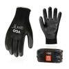 Vgo... 15Pairs Safety Work Gloves,Gardening Gloves,Polyurethane Coated,Dipping Gloves,Latex Free(Size S,Black,PU2103)