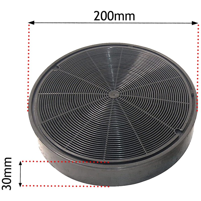 SPARES2GO Carbon Filter for Rangemaster CLAHDC90 Cooker Hood Vent 200