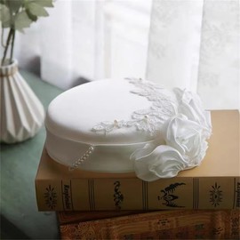 L’ouve Vintage Fascinators Hat for Girls，Tea Party Hats for for Women，20s 50s Pillbox Hat