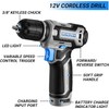 Tool Set: Tool Kit with 12V Cordless Drill, Hand Toolbox