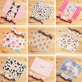 500PCS Candy Wrappers Caramel Wrappers Packaging Bags Twisting Wax Paper 9x12.5cm, E