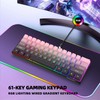Snpurdiri 60% Wired Gaming Keyboard, 61 Keys RGB Backlit Ultra-Compact