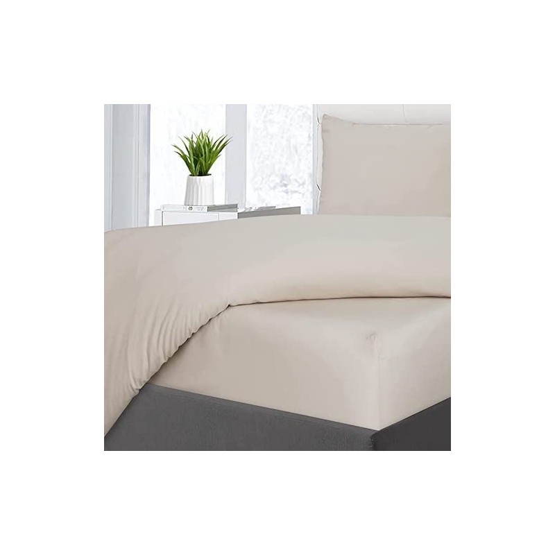 Sleepdown Fitted Sheet Plain Warm Cosy Breathable Super Soft 100%