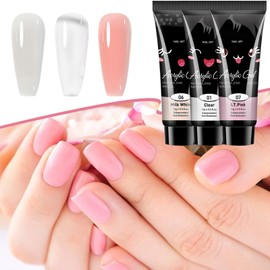 Gel Extension Nail Kit - Professional Gel Nail Kit | Manicure Tools for Home Bridal Summer Party Travel Daily Wedding Holiday Grooming