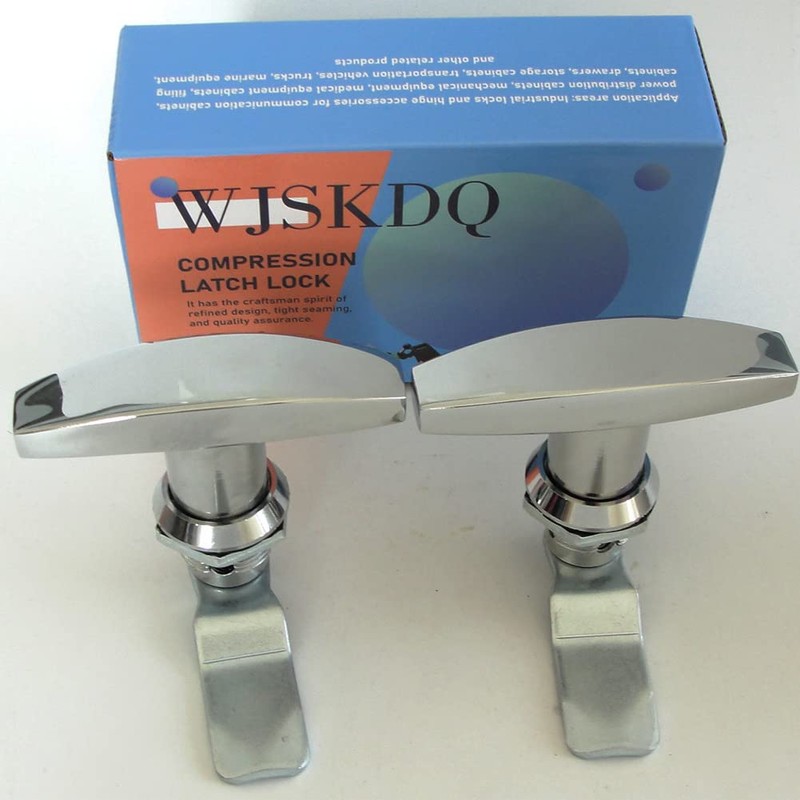 Thumb Operated Cam Lock Satin Twist Latch T-Handle Swing Knob