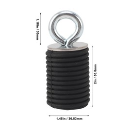 BOROCO 4pcs ATV Lock & Ride Lashing Racker, 1.45 Inch (37 mm) Rubber Stop Point Made of Stainless Steel, Elastic Load Securing Suitable for Polaris Ranger, UTV & ATV